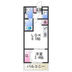 アート東大阪Aの物件間取画像